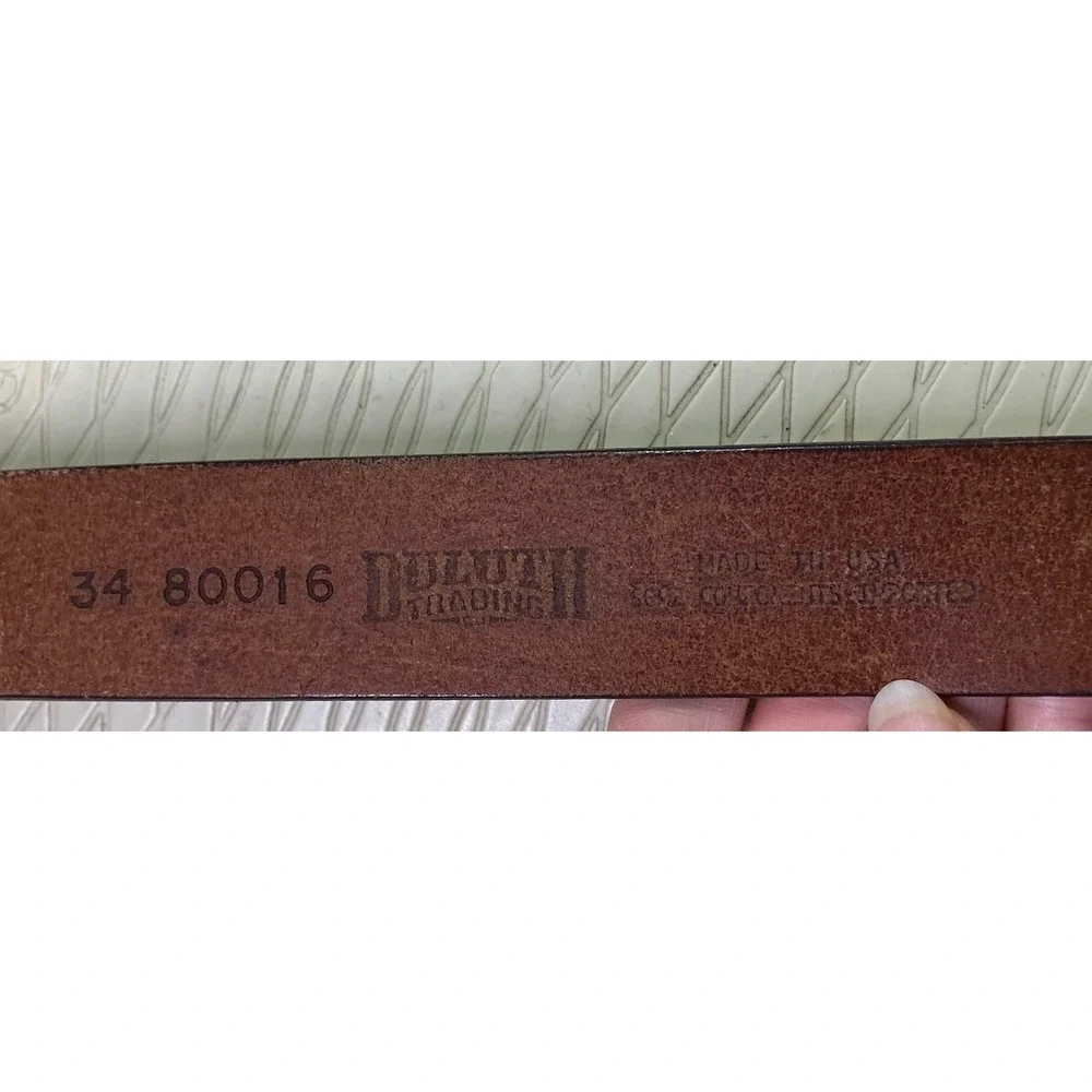 Duluth Trading Men's‎ Everyday 100% Leather Work Belt Brown Size 34 USA